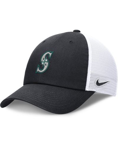 Nike Seattle Mariners Evergreen Club Mlb Trucker Adjustable Hat - Black