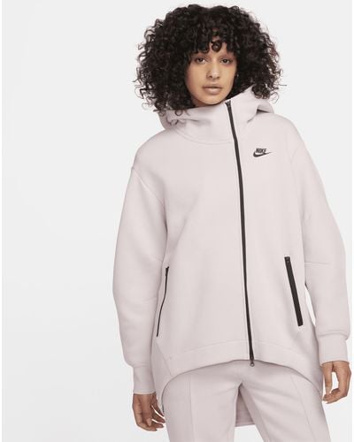 Nike Sportswear Tech Fleece Oversized Full-zip Hoodie Cape - Pink