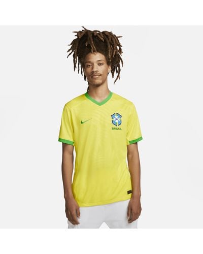 Nike Brazil 2023 Stadium Home Dri-fit Football Shirt 50% Recycled Polyester - Yellow