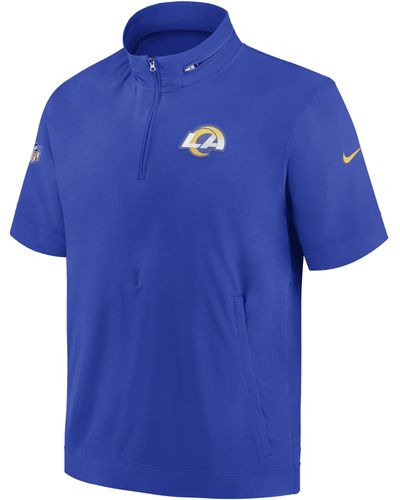 Nike Sideline Coach (nfl Los Angeles Rams) Short-sleeve Jacket - Blue