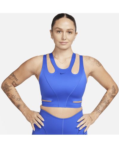 Nike Futuremove Light-support Non-padded Strappy Sports Bra Nylon - Blue