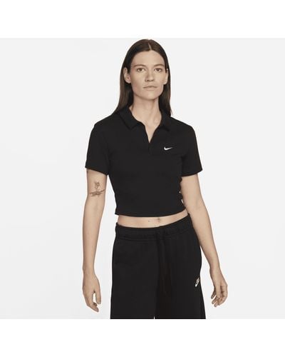 Nike Sportswear Essential Short-sleeve Polo Top - Black