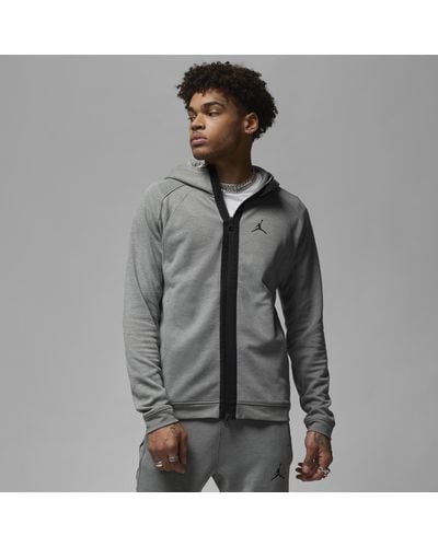 Nike Dri-fit Sport Air Fleece Full-zip Hoodie - Grey