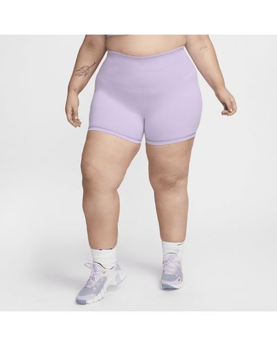 Nike One Rib High-waisted 5" Biker Shorts (plus Size) - Purple