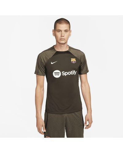 Nike Fc Barcelona Strike Dri-fit Knit Soccer Top - Green