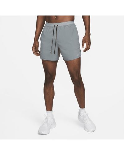 Nike Stride Dri-fit 5" Brief-lined Running Shorts - Blue