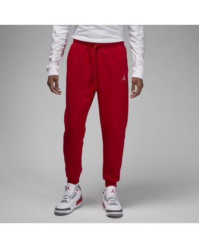 Nike Jordan Brooklyn Fleece Tracksuit Bottoms Cotton - Red