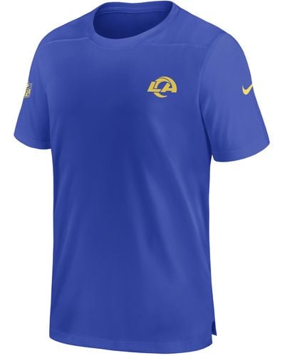 Nike Men's Sideline Coach (NFL Los Angeles Rams) Short-Sleeve Jacket in Blue, Size: 3XL | 00M44NP95-0BM