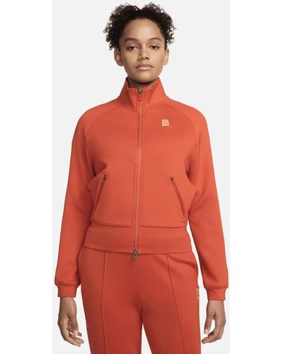 Nike Court Full-zip Tennis Jacket Polyester - Orange