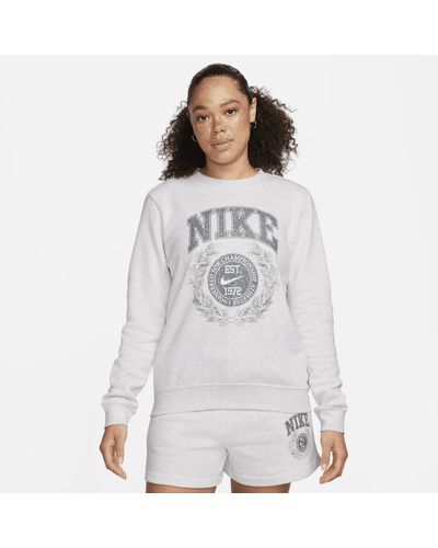 Nike Sportswear Club Fleece Crew-neck Sweatshirt - Gray