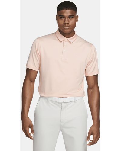 Nike Dri-fit Player Striped Golf Polo - Pink