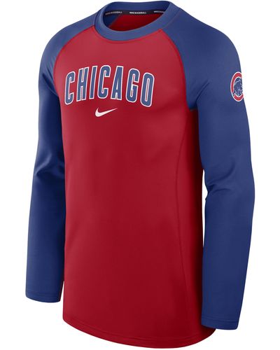 Nike Chicago Cubs Authentic Collection Game Time Dri-fit Mlb Long-sleeve T-shirt - Red