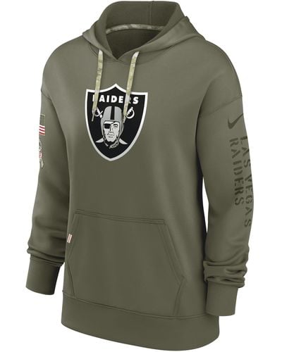 Nike Wordmark Club (NFL Las Vegas Raiders) Women's Pullover Hoodie.