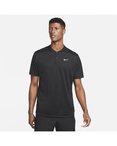 Nike Court Dri-fit Blade Tennispolo - Zwart