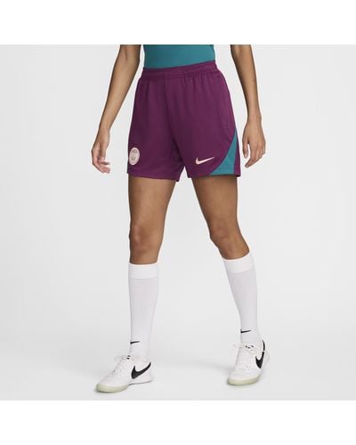 Nike Paris Saint-germain Strike Jordan Dri-fit Football Knit Shorts - Purple