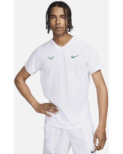 Nike Rafa Dri-fit Adv Short-sleeve Tennis Top - White