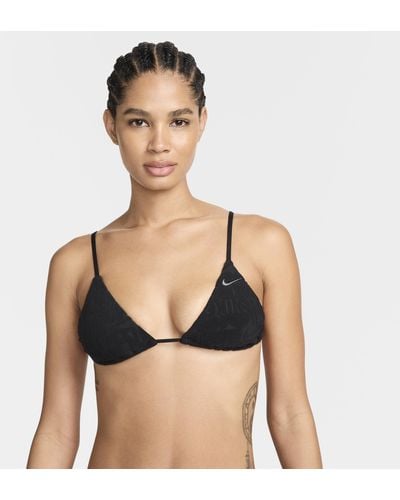 Nike Swim Retro Flow String Bikini Top - Black