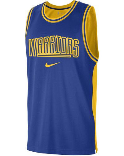 Nike Men's Golden State Warriors Statement Edition Jordan Dri-Fit NBA Short-Sleeve Top in Yellow, Size: 3XL | DN9831-728