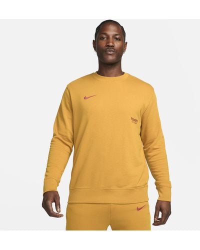 Nike Paris Saint-germain Club Football Crew-neck French Terry Sweatshirt Polyester - Yellow