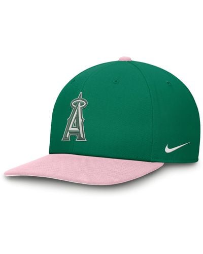 Nike Los Angeles Angels Malachite Pro Dri-fit Mlb Adjustable Hat - Green