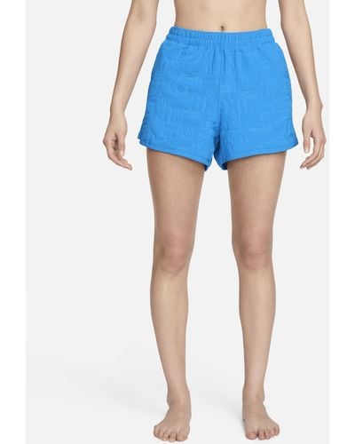 Nike Swim Retro Flow Cover-up Shorts - Blue