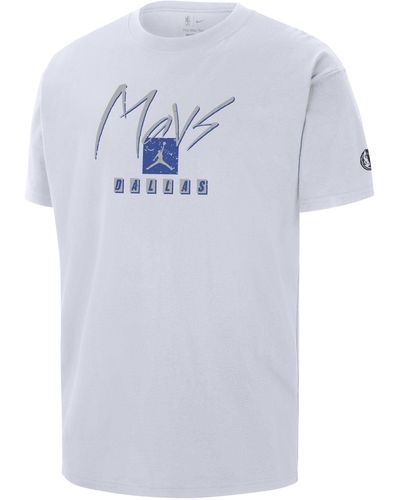 Nike Dallas Mavericks Courtside Statement Edition Jordan Nba Max90 T-shirt - Blue