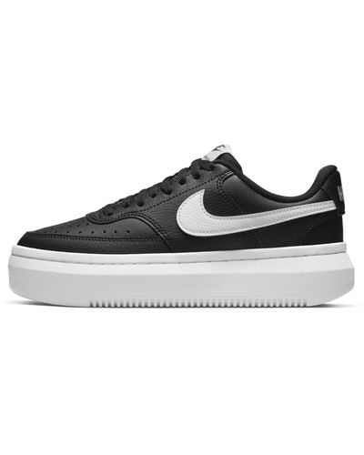 Nike Court Vision Alta Shoes Leather - Black