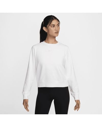 Nike Dri-fit One Crew-neck French Terry Sweatshirt - White