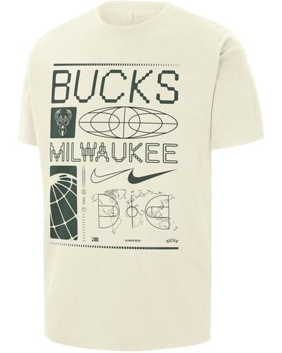 Nike Milwaukee Bucks Max90 Nba T-shirt - Naturel