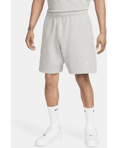 Nike Solo Swoosh Fleece Shorts Cotton - Natural