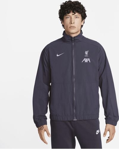 Nike Liverpool F.c. Revival Third Football Woven Jacket Cotton - Blue