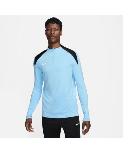 Nike Maglia da calcio per allenamento con zip a metà lunghezza dri-fit strike - Blu