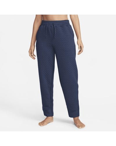 Nike Yoga Therma-fit Oversized High-waisted Trousers 50% Recycled Polyester - Blue