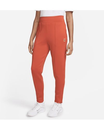 Nike Court Dri-fit Knit Tennis Trousers Polyester - Red