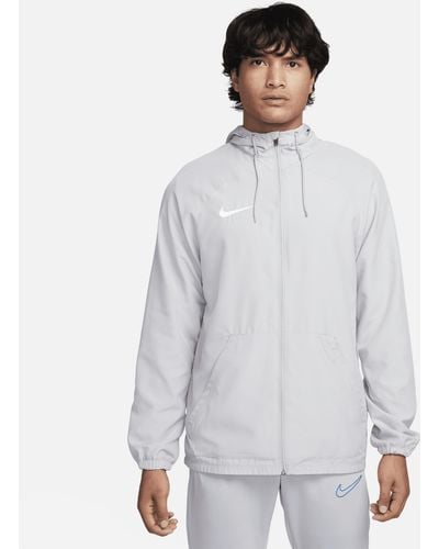 Nike Academy Dri-fit Hooded Soccer Track Jacket - Gray