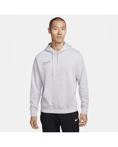 Nike Club Pullover French Terry Soccer Hoodie - Gray