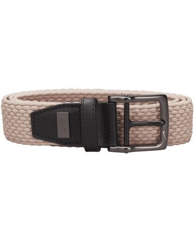 Nike Stretch Woven Belt In Brown,