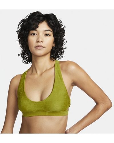 Nike Cut-out Bikini Swimming Top Polyester - Green