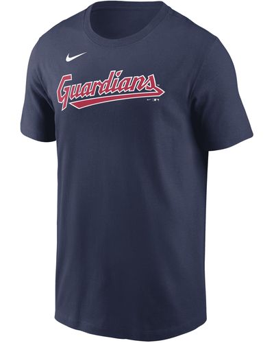 Nike Cleveland Guardians Fuse Wordmark Mlb T-shirt - Blue