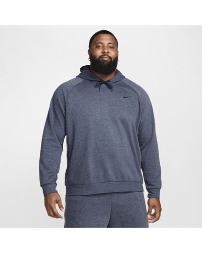 Nike Primary Dri-fit Uv Pullover Versatile Hoodie - Blue