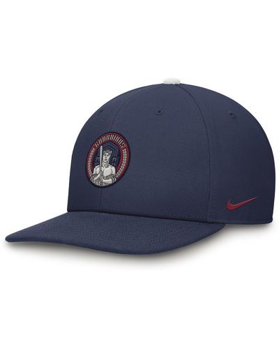 Nike Cleveland Guardians City Connect Pro Dri-fit Mlb Adjustable Hat - Blue