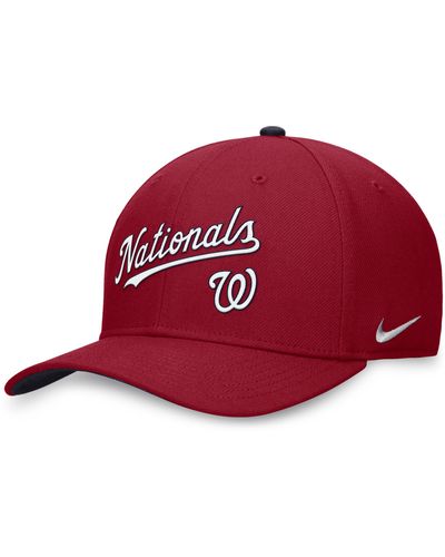 Nike Washington Nationals Classic99 Swoosh Dri-fit Mlb Hat - Red
