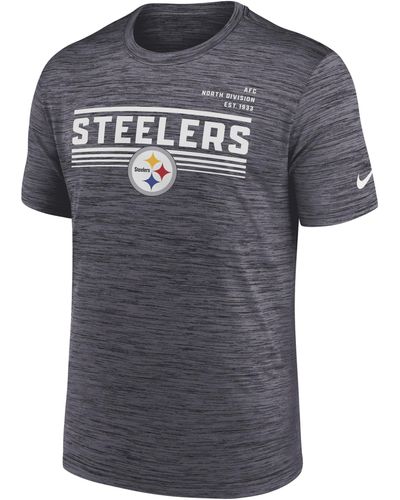 Nike Yard Line Velocity (nfl Pittsburgh Steelers) T-shirt - Gray