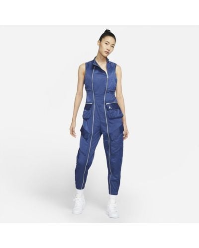 Nike Womens Air Jordan Next Utility Jumpsuit Romper DD7089-492 Size XL Blue