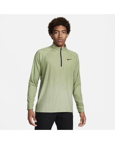 Nike Tour Dri-fit Adv 1/2-zip Golf Top - Green