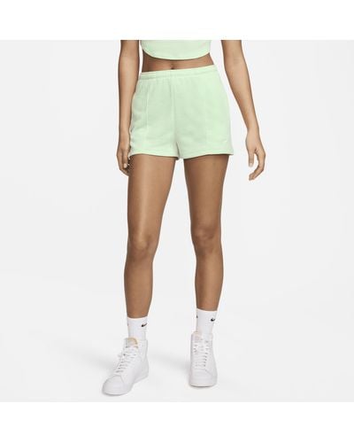 Nike Sportswear Chill Terry High-waisted Slim 2" French Terry Shorts - Green