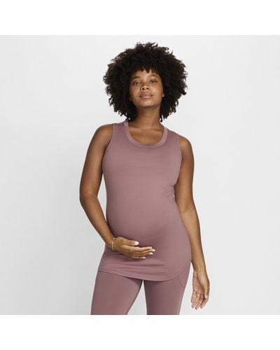 Nike (m) One Dri-fit Slim-fit Tank Top (maternity) Polyester - Purple