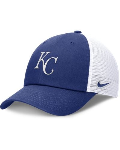 Nike Kansas City Royals Evergreen Club Mlb Trucker Adjustable Hat - Blue