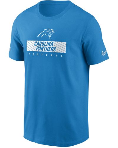 Nike Carolina Panthers Sideline Team Issue Dri-fit Nfl T-shirt - Blue