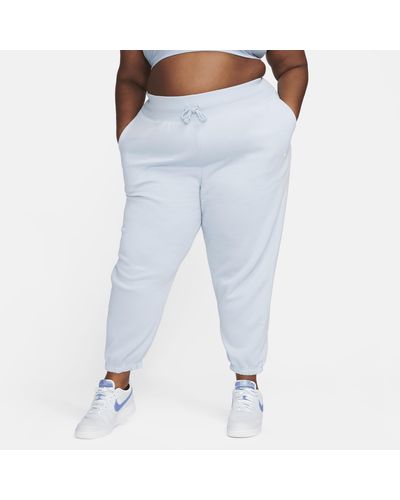 Nike Pantaloni tuta oversize a vita alta sportswear phoenix fleece - Blu